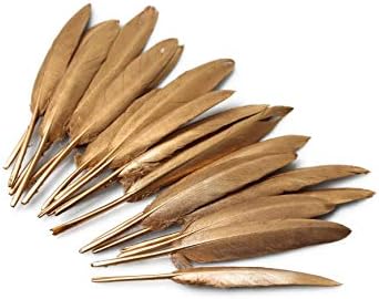 4-6 inča Zlatnog Pačjeg perja, prirodnog dvostranog spreja zlatno pačje pero, Craft pero za ukrašavanje