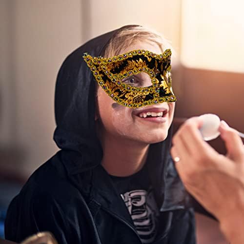 Prettyzoom MacRame Decor 4pcs Prekrasne maskarske maske za maskarke Venetian Mardi Gras Halloween