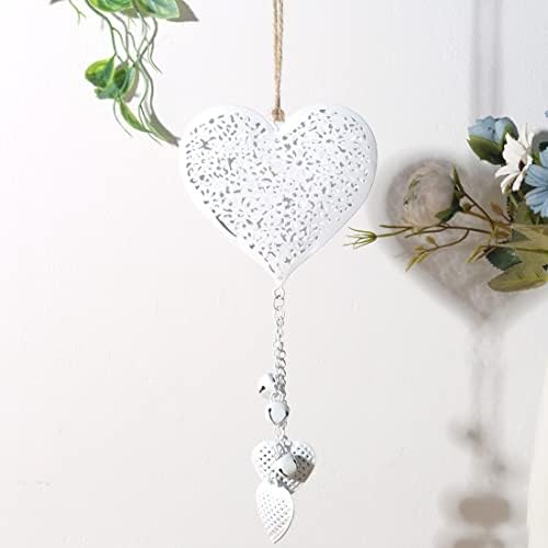 Bijeli vjetrovitni božićni ukras ukras viseći srčani zvono cvjetni stablo home prozori Dekor za mamu Kids