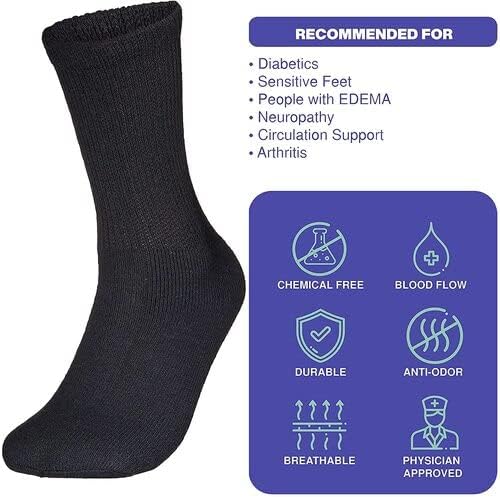 Dijabetičke čarape Muški liječnici stila posade odobrene cirkulacijske čarape 3-12 parova