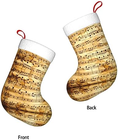 Glazbena napomena Printpersonalizirani božićne čarape za kućni odmor Božićni ukrasi za zabavu