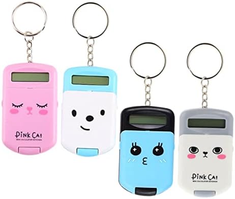 Toyvian Mini kalkulator Wallet Keds Kids Keychain Electronic Pokloni za djecu 4pcs Pocket kalkulator