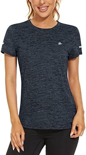TACVASEN ženske atletske košulje kratki rukav Brze suho planinarske majice posada vrat trčanje vježba