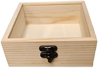 Icerzcz dekorativne kutije od drveta, nedovršena drvena kutija za prikaz sa staklenim poklopcem
