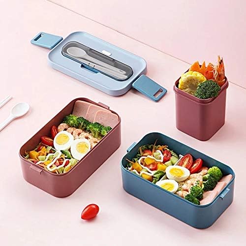 CUJUX dvostruka bento kutija Prijenosni vanjski kontejneri za skladištenje hrane nepropusni japanski stil