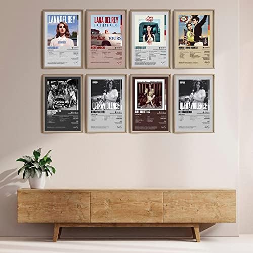Lana del Rey Posteri Naslovnica Muzički poster za sobu Estetička platna Zidna umjetnost za teen i djevojke Dekor sobe UnfEd