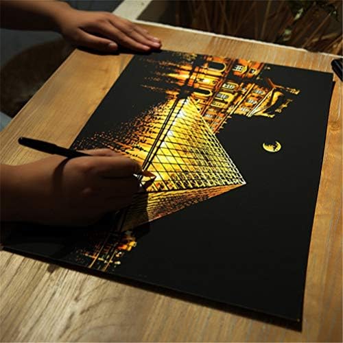 GVFTG Scratch Art za odrasle, DIY ručno rađeni papir za ogrebotine sa fotografijim okvirom