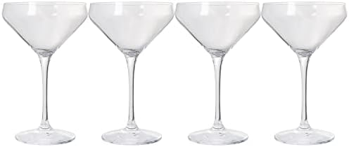 Glaver's martini naočare Set od 4 čaše za koktele, 10.5 unca vrhunskog jakog stakla bez olova, čaša Margarita sa stabljikama, za Bar, Martini, Cosmopolitan, Manhattan, Gimlet i više za pranje u mašini za sudove