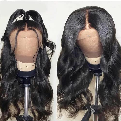 13x4x1 čipka prednja ljudska kosa perika tijelo talas srednji dio perike za crne žene T dio perike Djevičanska