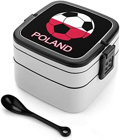 Poljska Soccer Funny All In One Bento kutija za ručak sa kašikom za putnički posao izletišta