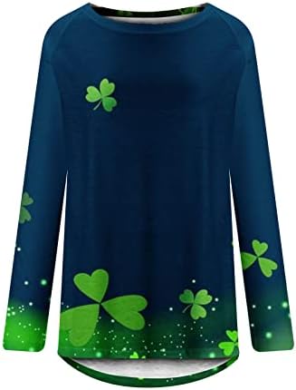Irske tunike zelene majice za žene srušeno ležerno podudaranje ST pattys dnevne majice 70-ih