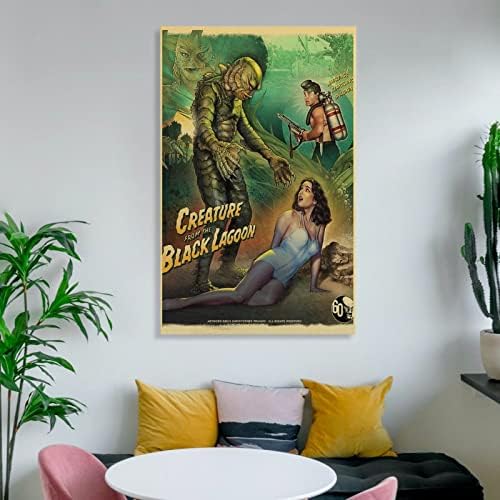 Stvorenje iz Crne Lagune 1954 klasični Vintage Poster za horor filmove Cool Posteri dekor sobe post