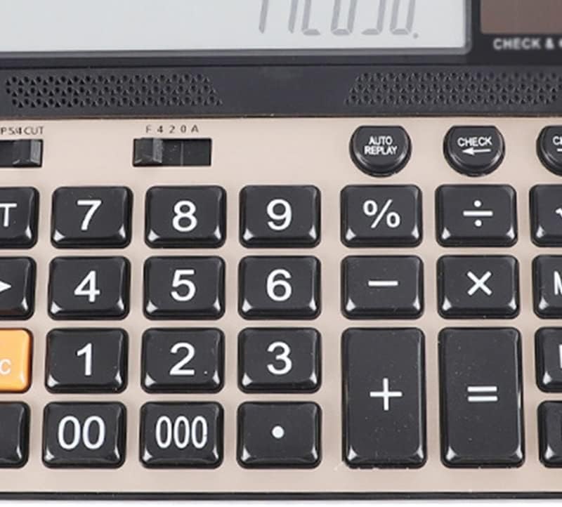 LDCHNH kalkulator radne površine 14-znamenkasti s velikim LCD ekranom i osjetljivim gumbom Solarna i baterija Dvostruka standardna funkcija