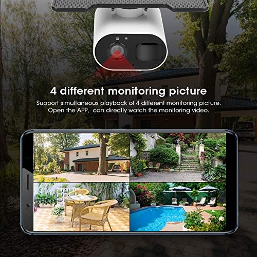 JOPWKUIN 2-smjerni audio kamera, vodootporan 1080p 114 ° široko gledanje ugao solarne električne kamere za gledanje Tuya za domaćinstvo