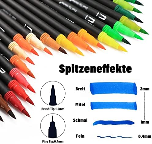 Seasd 24/60 boja akvarel Art Markers Set Pen četkica Dual Tip Fineliner Crtanje slikarstva za bojanje