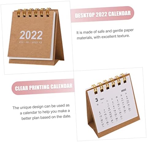 Operilacx 1pc 2022 kalendar džepni kalendar Mini dekor trpezarijski stol središnji kalendar mini stolni