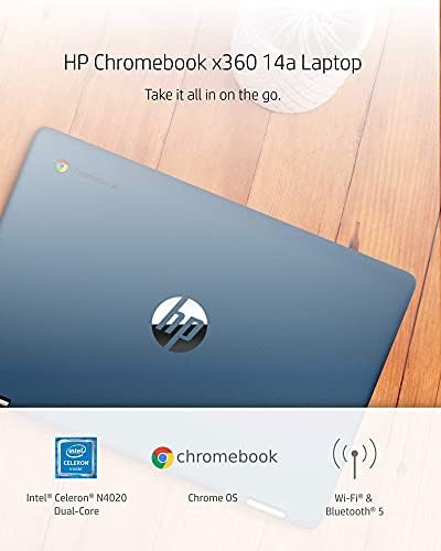 2021 HP Chromebook x360 14a Laptop-dvojezgreni Intel Celeron N4020-4 GB RAM-32 GB eMMC Skladište-14-inčni