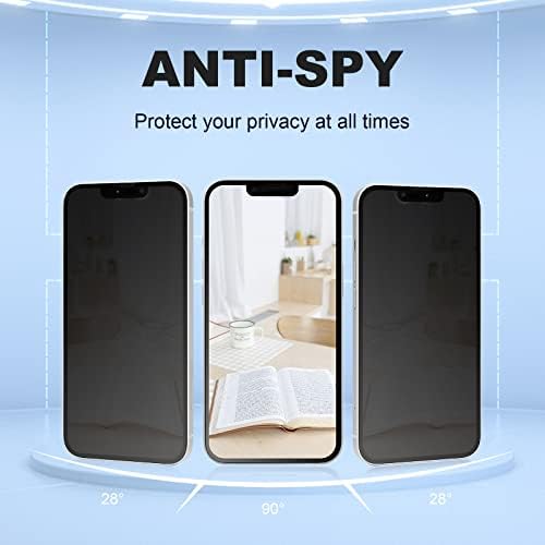 JIEYKJO 2 paket Zaštita ekrana za privatnost za iphone 12 pro max - sa anti plavim svjetlom, protiv odsjaja, protiv