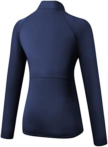 Terodaco ženski tenis s dugim rukavima 1/4 Zip pulover Trgovinske košulje s palcem rupa UPF 50+ Brzi suhi aktivni