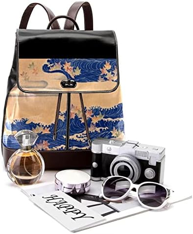 VBFOFBV ruksak za laptop, elegantan putnički ruksak casual paketa ramena torba za muškarce, japansko morsko talas javorov Oblačno umjetnosti Art Vintage