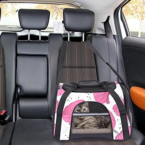 Pink Mak Uzorak Pas nosač za mačke torba za kućne ljubimce prozračna mrežasta putni nosač za kućne ljubimce za