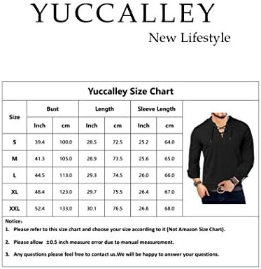 Yuccalley muške modne dukseve sa dugim rukavima majice sa kapuljačom Casual pulover