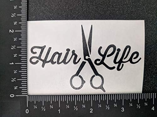 Hair Stylist Decal 4 Pakovanje: Ljubav, Srce, češalj i makaze, život kose