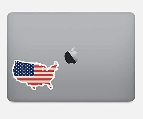 SAD Sjedinjene Države karta zastava naljepnica zastave naljepnice - laptop naljepnice - 4 vinil naljepnica