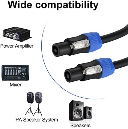 EBXYA 3 noge Sporpon zvučnik kabel 12 mjerač - Premium Smjeani za spajanje audio kabela sa NL4FX