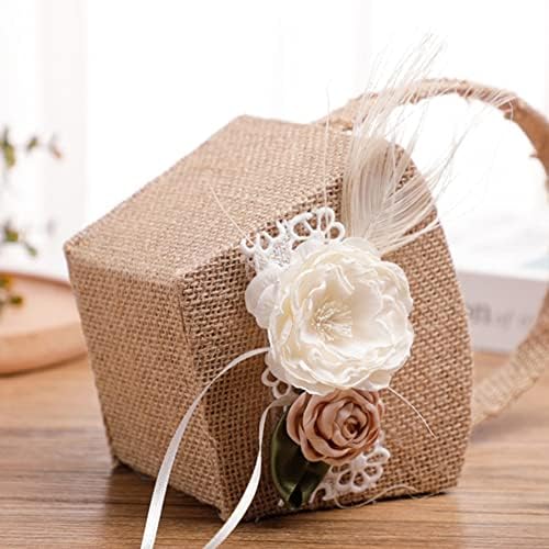 Vjenčane korpe sa ručkom Vilinska svadbena korpa bombona poklon torba sa ukrasom ruže svadbene potrepštine
