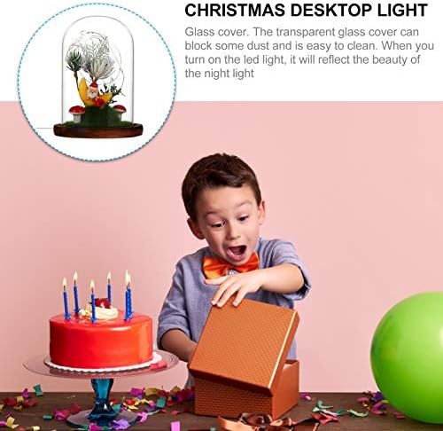 Bestsporble Božićne ukrase Dekor Božićno staklo Dekoracija Dome Santa Claus Christmas Cloche Desktop Lanter
