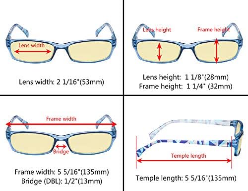 CessBlu ženske naočare za blokiranje plavog svjetla žuta Filterska sočiva protiv UV zraka blještave naočare