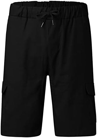 Miashui Casual Tie ljetni muški modni sportski teretni pantalone ravne noge labave kratke hlače