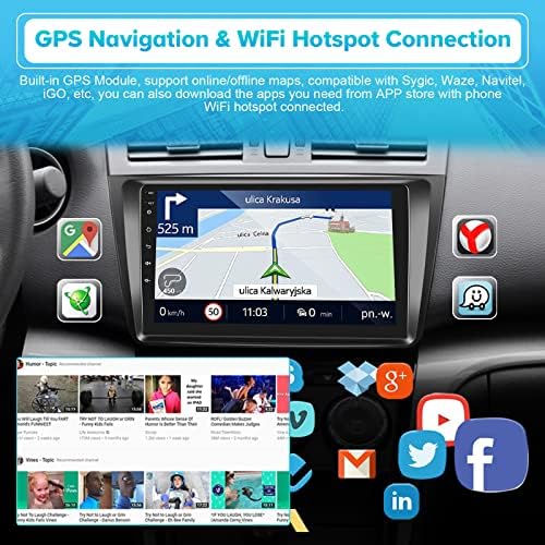 za 2007-2012 Mazda 6 Radio, Roinvou 2+32G Android Wireless CarPlay auto Stereo sa Android Auto 9 ekranom