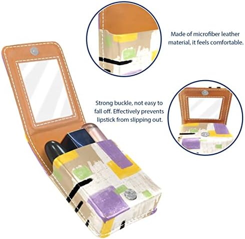 ORYUEKAN Mini torba za šminkanje sa ogledalom, torbica za kvačilo od umjetne kože, moderna umjetnost