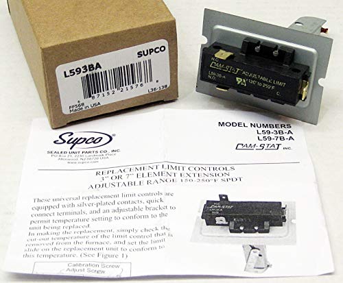 SUPCO L59-3b-a granična kontrola, 120-250 stepeni F granična temperatura, 3 Dužina