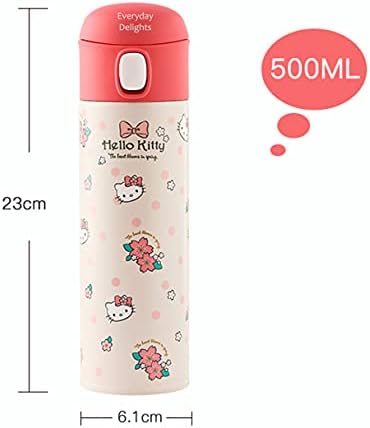 Svakodnevne užitke Hello Kitty izolovana flaša za vodu od nerđajućeg čelika sa torbom Pink 500ml