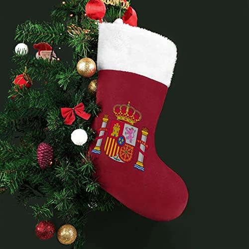 Grb Španije personalizirani božićni čarapa Xmas kamin Porodični zabava Viseće ukrase
