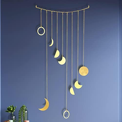 Alobyc Moon faza zidni dekor. Moon fazni zid viseći. Dekor astrologije. Garland za ciklus mjeseca.