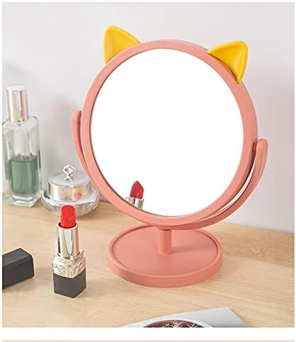 Na Makeup ogledalo Desktop rotirajuće HD malo ogledalo desktop studentski dom princeza ogledalo Home Creative Dressing ogledalo Pink