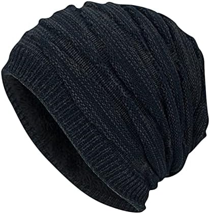 Plišani kape za odrasle Fleece obložen toplijeg špetova lubanje kapice pletene beanie unisex crochet kape za