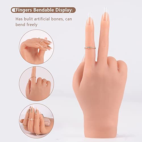 YEEFAIRY silikonska praktična ruka za akrilne nokte, meke realistične ruke od manekena sa noktima
