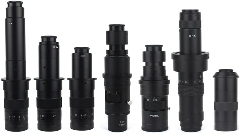 USEEV Adapter za mikroskop 100X 130x 180x 200x 300x 360x podesivo uvećanje C mount zum objektiv za industrijski Video mikroskop Fotoaparat oprema za mikroskop