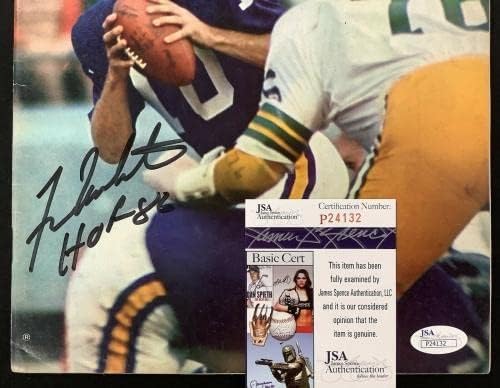 Fran Tarkenton potpisan Sports Illustrated 10/8/73 No Label Vikings Auto HOF JSA-Autogramed NFL časopisi