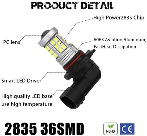 KISLED Super Bright 3000LM 9145 H10 LED svjetla za maglu žarulje DRL visoke snage 3030 čipova sa zamjenom