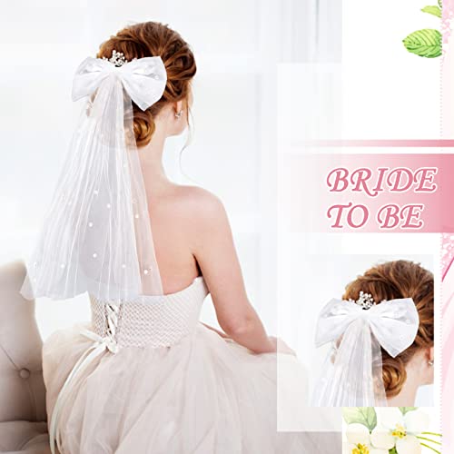 Bridal Hair Bow Veil Bachelorette Party Dekoracije biserni luk traka za glavu Bride hair Accessories