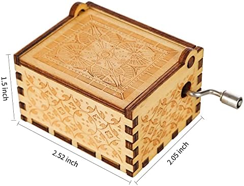 Gravirane šarene drvene glazbene kutije, ručna ručica Klasična šuma za sunčanje, personalizirane