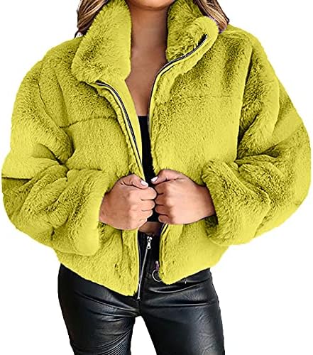 Dugi rukav preveliki kaputi Žene Prilično zimski kaput bez ogrlice bez kaputa sa čvrstim aktivnim kaputima