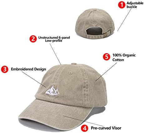 Dasmini Tata šešir bejzbol kapa Unisex vanjski nestrukturirani oprani Meki pamučni planinski šešir