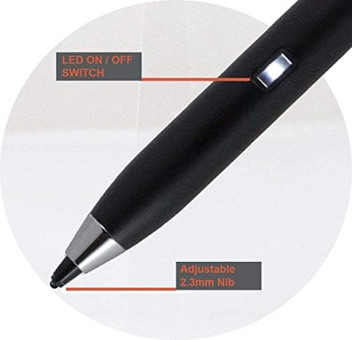 Bronel Crna fina tačaka digitalna aktivna olovka - kompatibilna s DELL 17 XPS 9700 17.3 laptopa